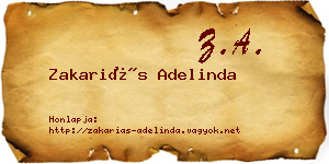 Zakariás Adelinda névjegykártya